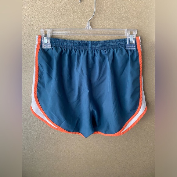 Nike Tempo Dri-FIT Running Shorts Women’s Small Dark Teal & Salmon - Picture 2 of 4